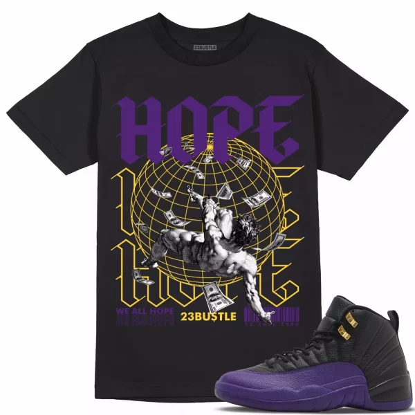 Shirt to Match Jordan 12 Field Purple 12s Sneaker 23Bustle - HOPE Sneaker Tee Jezsport.com