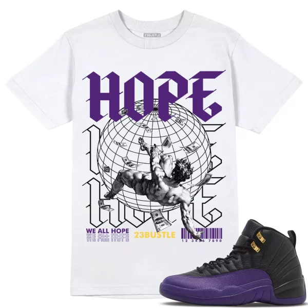 Shirt to Match Jordan 12 Field Purple 12s Sneaker 23Bustle - HOPE Sneaker Tee Jezsport.com