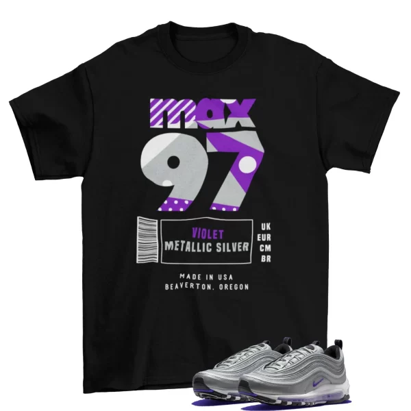 Max 97 Box Label Shirt to Match Air Max 97 Purple Silver / J0717001 Jezsport.com