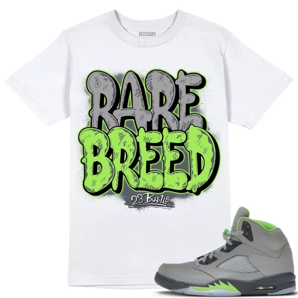 Shirt to Match Jordan 5 Green Bean 5s Sneaker 23Bustle - Rare Breed Sneaker Tee Jezsport.com