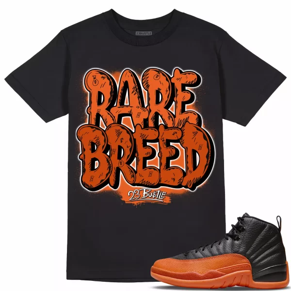 Shirt to Match Jordan 12 Brilliant Orange 12s Sneaker 23Bustle - Rare Breed Tee Jezsport.com