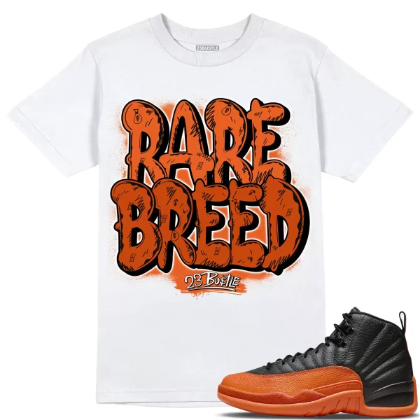 Shirt to Match Jordan 12 Brilliant Orange 12s Sneaker 23Bustle - Rare Breed Tee Jezsport.com