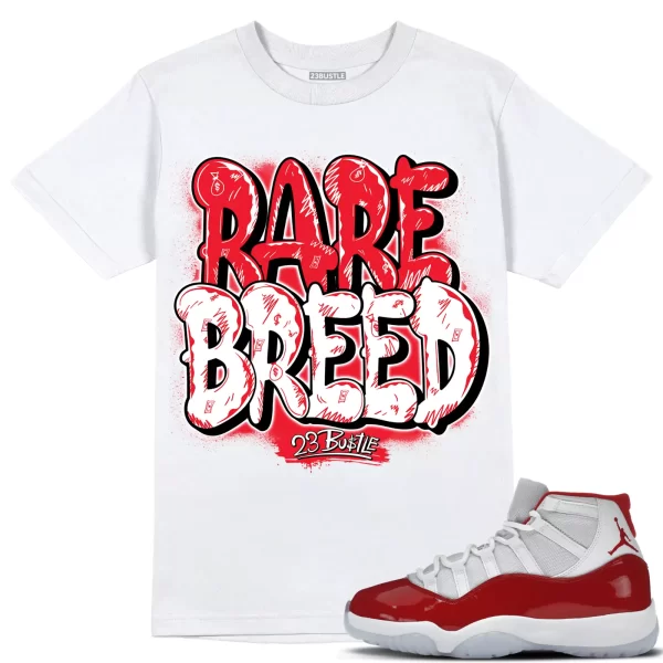 Shirt to Match Jordan 11 Cherry 11s Sneaker 23Bustle - Rare Breed Sneaker Tee Jezsport.com