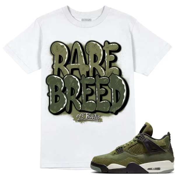 Shirt to Match Jordan 4 Craft Olive 4s Sneaker 23Bustle - Rare Breed Sneaker Tee Jezsport.com