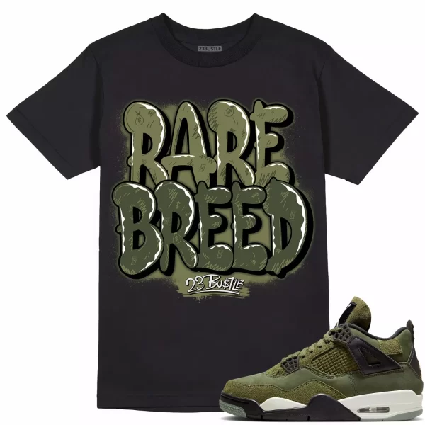 Shirt to Match Jordan 4 Craft Olive 4s Sneaker 23Bustle - Rare Breed Sneaker Tee Jezsport.com