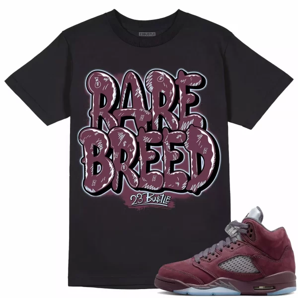 Shirt to Match Jordan 5 Burgundy 5s Sneaker 23Bustle - Rare Breed Sneaker Tee Jezsport.com