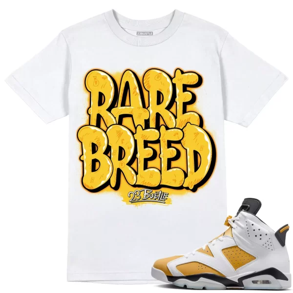 Shirt to Match Jordan 6 Yellow Ochre 6s Sneaker 23Bustle, Rare Breed Sneaker Tee Jezsport.com