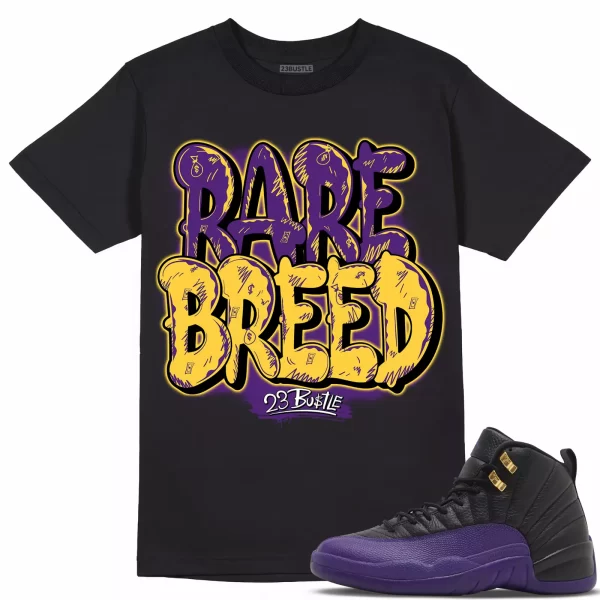 Shirt to Match Jordan 12 Field Purple 12s Sneaker 23Bustle - Rare Breed Tee Jezsport.com