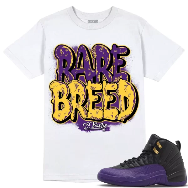 Shirt to Match Jordan 12 Field Purple 12s Sneaker 23Bustle - Rare Breed Tee Jezsport.com