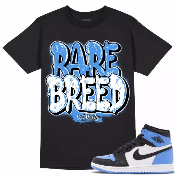 Shirt to Match Jordan 1 UNC Toe 1s Sneaker 23Bustle - Rare Breed Sneaker Tee Jezsport.com