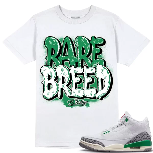 Shirt to Match Jordan 3 Lucky Green 3s Sneaker 23Bustle - Rare Breed Sneaker Tee Jezsport.com