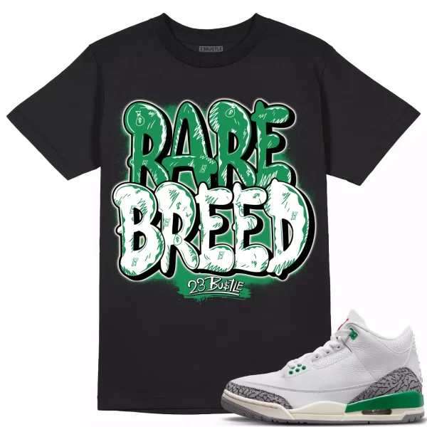 Shirt to Match Jordan 3 Lucky Green 3s Sneaker 23Bustle - Rare Breed Sneaker Tee Jezsport.com