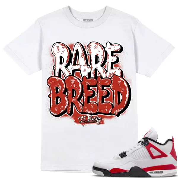 Shirt to Match Jordan 4 Red Cement 4s Sneaker 23Bustle - Rare Breed Sneaker Tee Jezsport.com