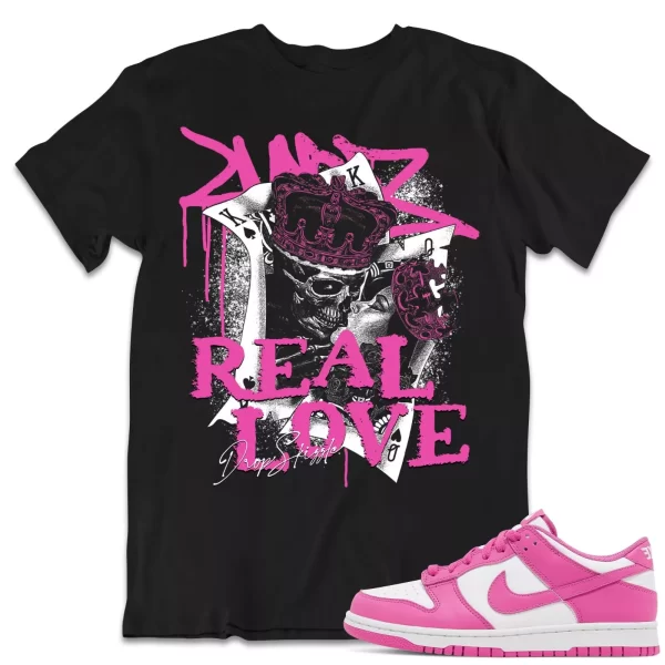 Shirt to Dunk Low Active Fuchsia dropSkizzle - Real Love Sneaker Tee Jezsport.com