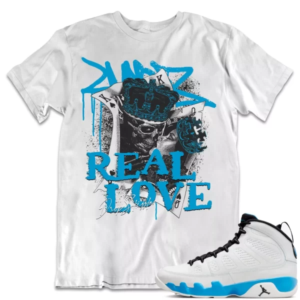 Shirt to Match Jordan 9 Powder Blue 9s Sneaker dropSkizzle - Trust No One Tee Jezsport.com