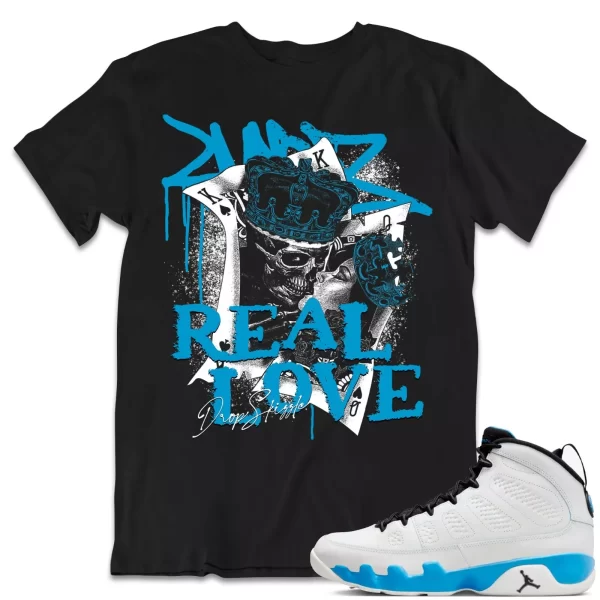 Shirt to Match Jordan 9 Powder Blue 9s Sneaker dropSkizzle - Trust No One Tee Jezsport.com