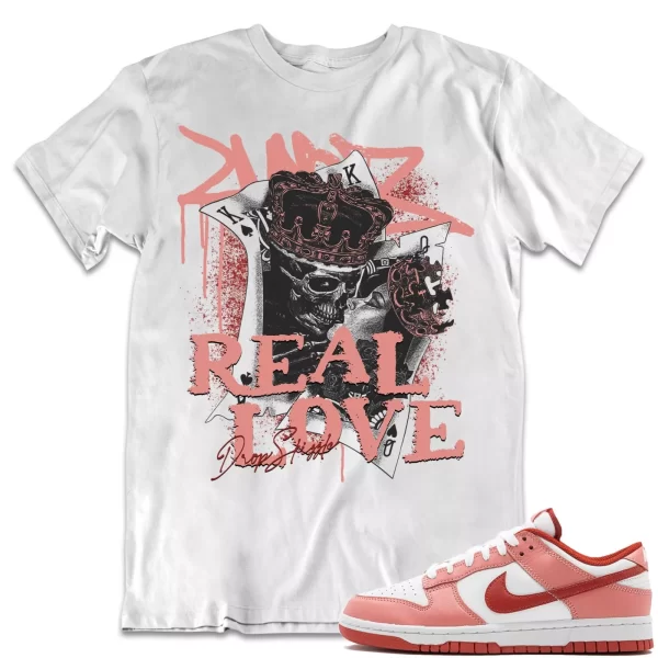 Shirt to Dunk Low Red Stardust dropSkizzle - Real Love Sneaker Tee Jezsport.com