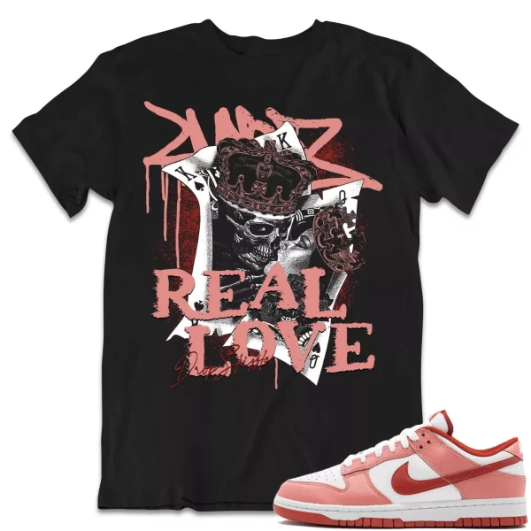 Shirt to Dunk Low Red Stardust dropSkizzle - Real Love Sneaker Tee Jezsport.com