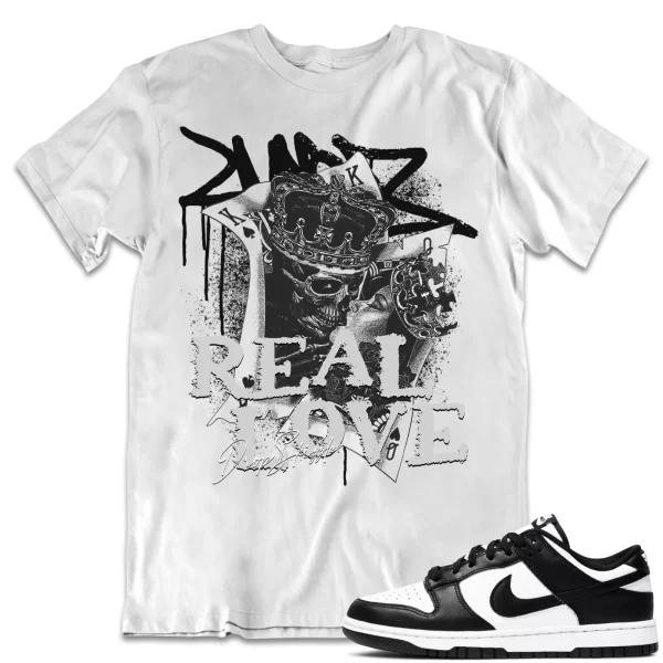 Shirt to Dunk Low Retro White Black Panda dropSkizzle - Real Love Sneaker Tee Jezsport.com