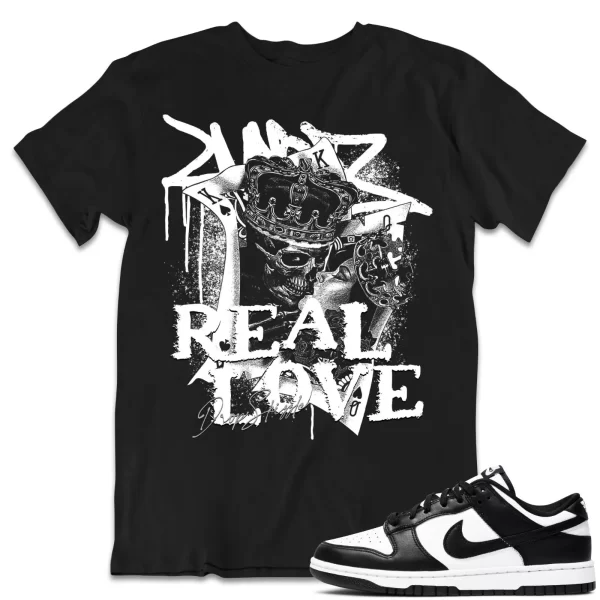 Shirt to Dunk Low Retro White Black Panda dropSkizzle - Real Love Sneaker Tee Jezsport.com