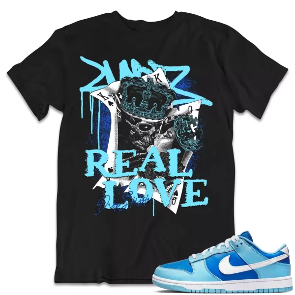 Shirt to Dunk Low Argon Blue dropSkizzle - Real Love Sneaker Tee Jezsport.com