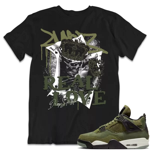 Shirt to Match Jordan 4 Craft Olive 4s Sneaker dropSkizzle - Trust No One Tee Jezsport.com