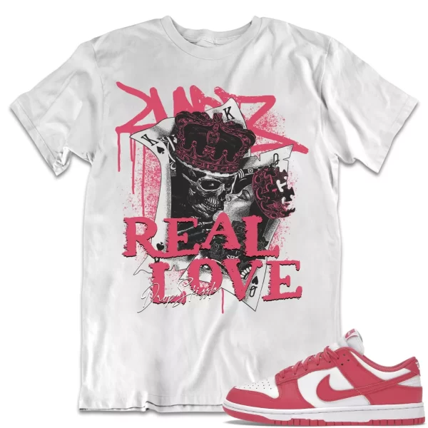 Shirt to Dunk Low Archeo Pink dropSkizzle - Real Love Sneaker Tee Jezsport.com