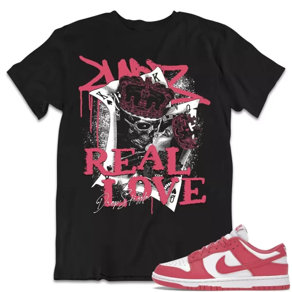 Shirt to Dunk Low Archeo Pink dropSkizzle - Real Love Sneaker Tee Jezsport.com