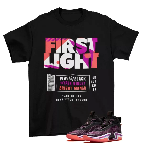 Box Label Shirt Black to Match Air Jordan 36 PF First Light DA9053 004 Jezsport.com