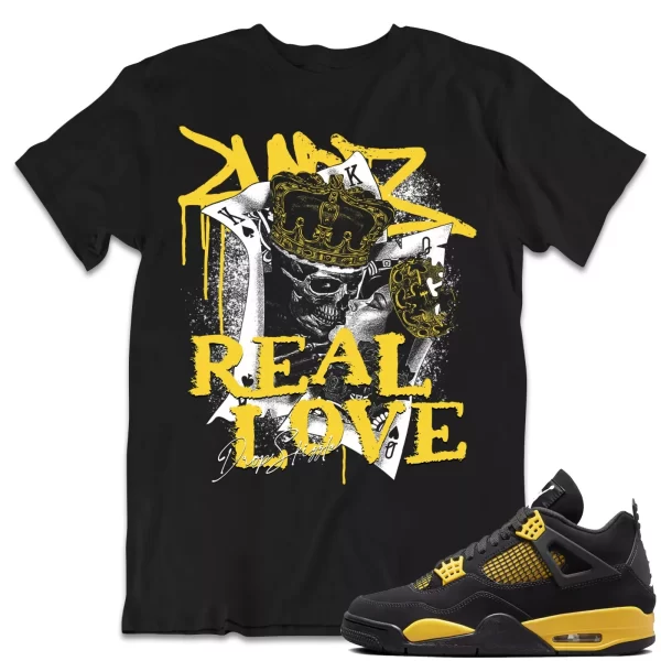 Shirt to Match Jordan 4 Yellow Thunder 4s Sneaker dropSkizzle - Trust No One Tee Jezsport.com