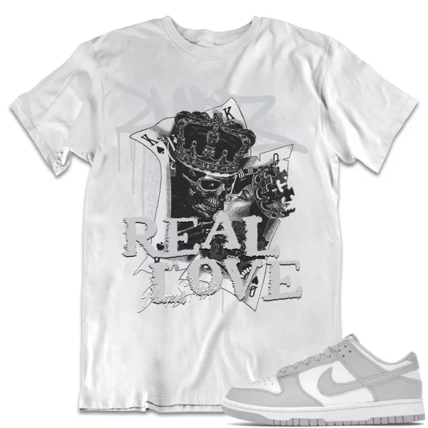 Shirt to Dunk Low Grey Fog dropSkizzle - Real Love Sneaker Tee Jezsport.com