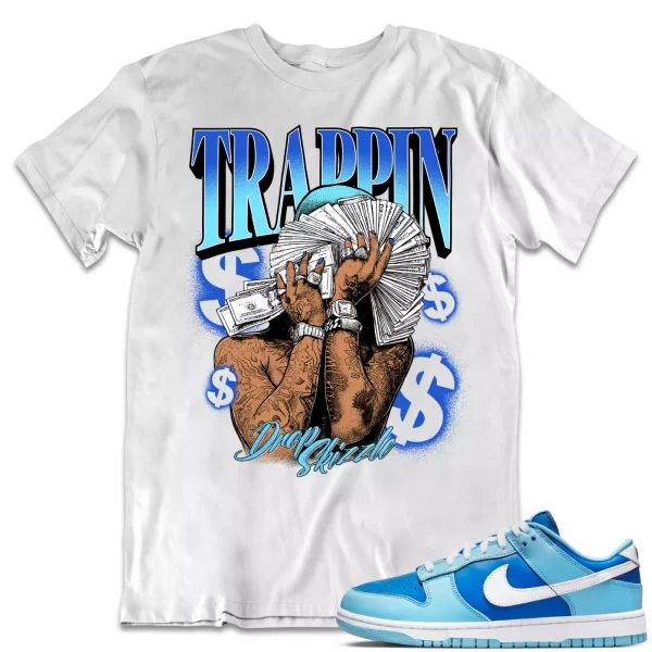 Shirt to Dunk Low Argon Blue dropSkizzle - TRAPPIN Sneaker Tee Jezsport.com