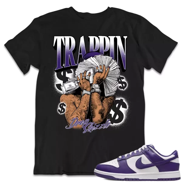 Shirt to Dunk Low Court Purple dropSkizzle - TRAPPIN Sneaker Tee Jezsport.com