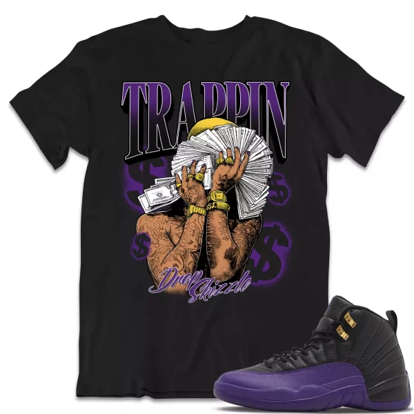 Shirt to Match Jordan 12 Field Purple 12s Sneaker dropSkizzle - TRAPPIN Tee Jezsport.com