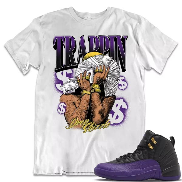 Shirt to Match Jordan 12 Field Purple 12s Sneaker dropSkizzle - TRAPPIN Tee Jezsport.com