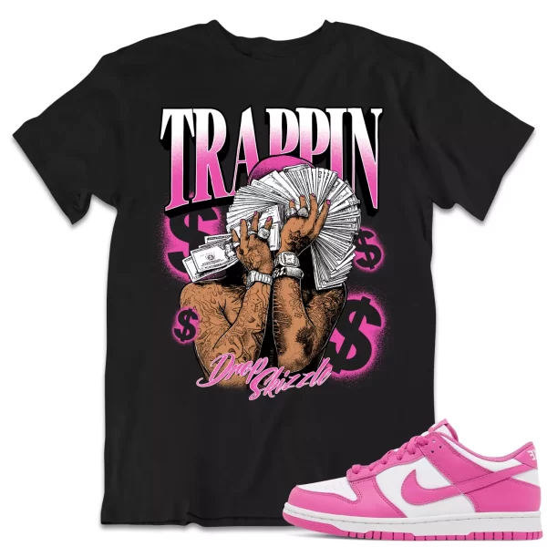 Shirt to Dunk Low Active Fuchsia dropSkizzle - TRAPPIN Sneaker Tee Jezsport.com