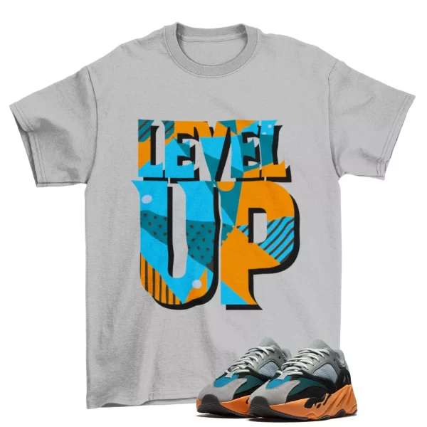 Level Up Sneaker Shirt to Match Yeezy Boost 700 Wash Orange Jezsport.com