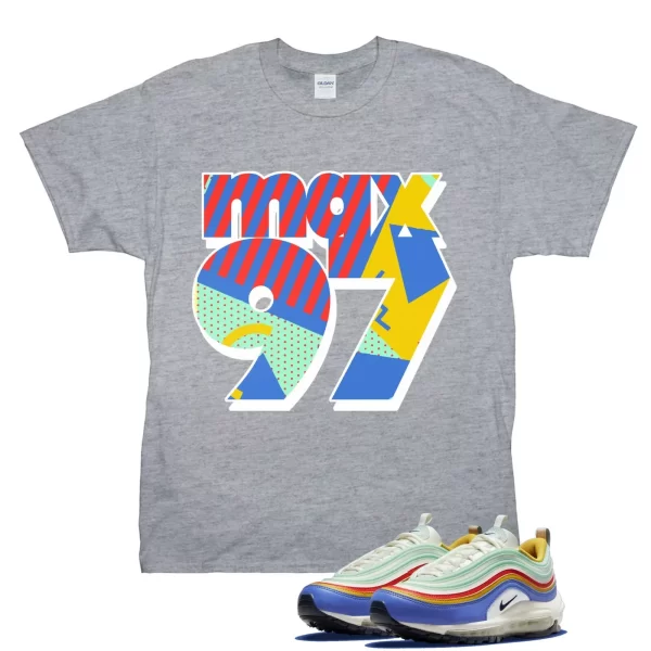 1997 Sneaker Shirt Grey to Air Max 97 Sapphire Pistachio Frost / DH5724-100 Jezsport.com