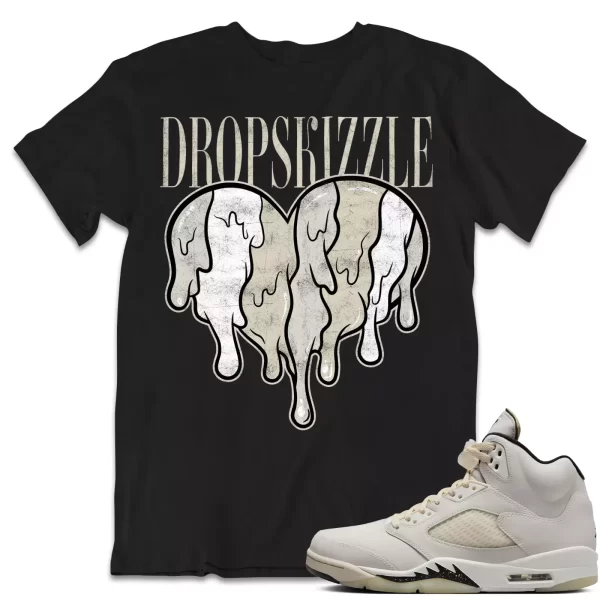 Shirt to Match Jordan 5 Sail 5s Sneaker dropSkizzle - Drip Heart Sneaker Jezsport.com