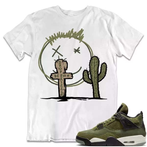 Shirt to Match Jordan 4 Craft Olive 4s Sneaker dropSkizzl - Cactus Sneaker Tee Jezsport.com