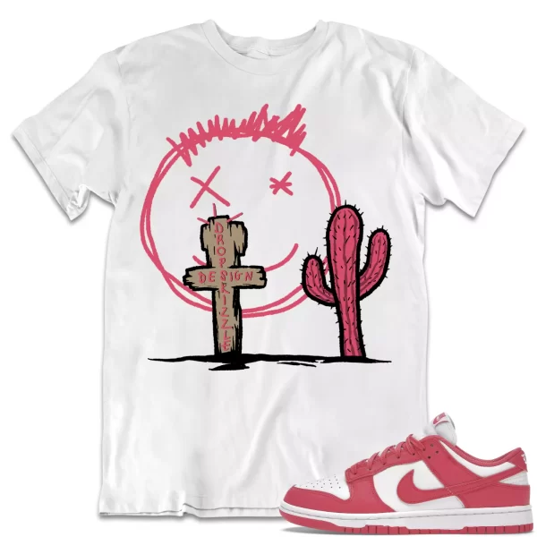 Shirt to Dunk Low Archeo Pink dropSkizzle - Cactus Sneaker Tee Jezsport.com