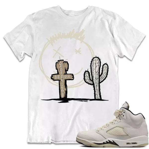 Shirt to Match Jordan 5 Sail 5s Sneaker dropSkizzl - Cactus Sneaker Tee Jezsport.com