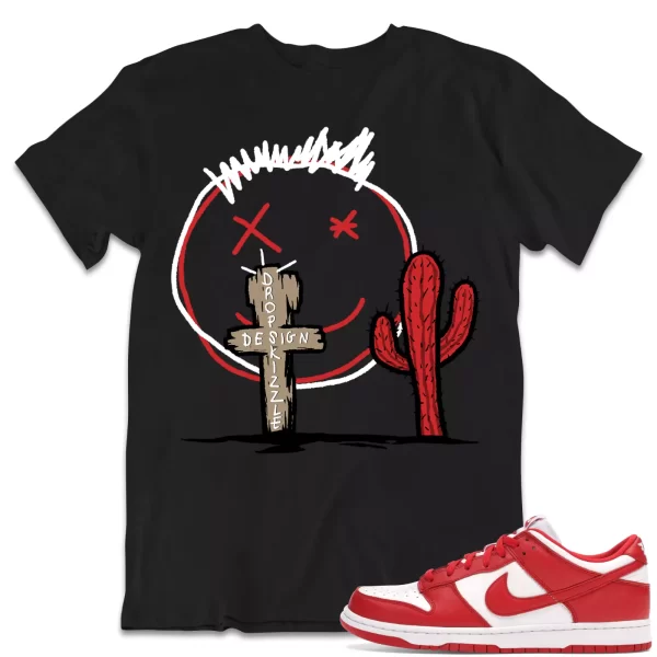 Shirt to Dunk Low University Red dropSkizzle - Cactus Sneaker Tee Jezsport.com