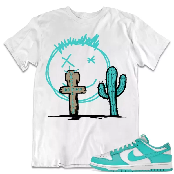 Shirt to Dunk Low Clear Jade dropSkizzle - Cactus Sneaker Tee Jezsport.com