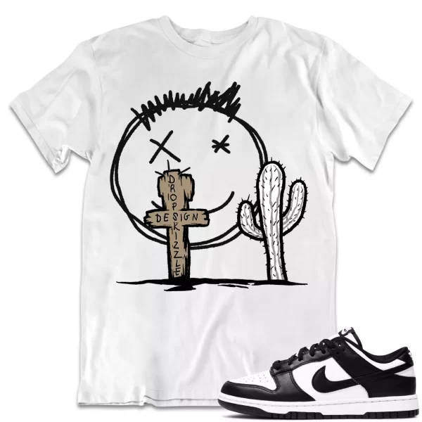 Shirt to Dunk Low Retro White Black dropSkizzle - Cactus Sneaker Tee Jezsport.com