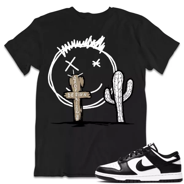 Shirt to Dunk Low Retro White Black dropSkizzle - Cactus Sneaker Tee Jezsport.com