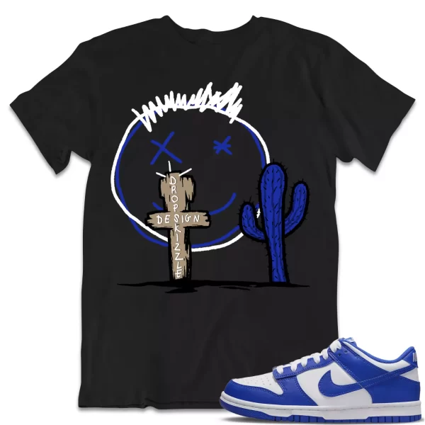 Shirt to Dunk Low Race Blue White dropSkizzle - Cactus Sneaker Tee Jezsport.com