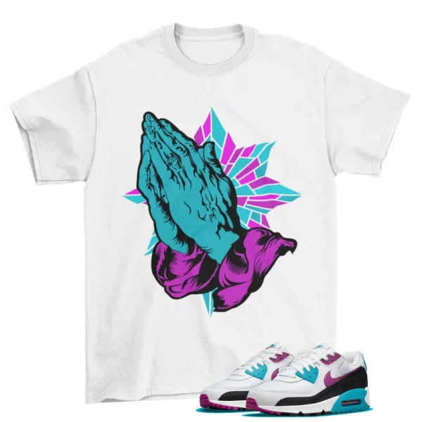 Blessesd Shirt to Match Air Max 90 Premium Aquatone DM8318-100 / White Jezsport.com