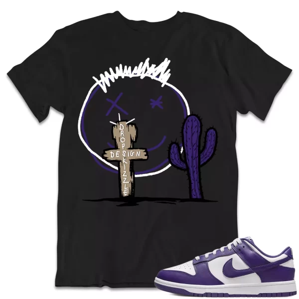 Shirt to Dunk Low Championship Court Purple dropSkizzle - Cactus Sneaker Tee Jezsport.com