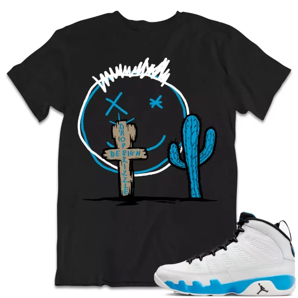 Shirt to Match Jordan 9 Powder Blue 9s Sneaker dropSkizzl - Cactus Sneaker Tee Jezsport.com